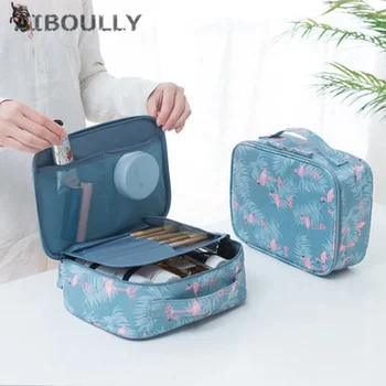

Large Capacity Flamingo Cactus Pineapple Desktop Cosmetic Storage Box Handbag Travel Makeup Organizer For Travel Family Storage