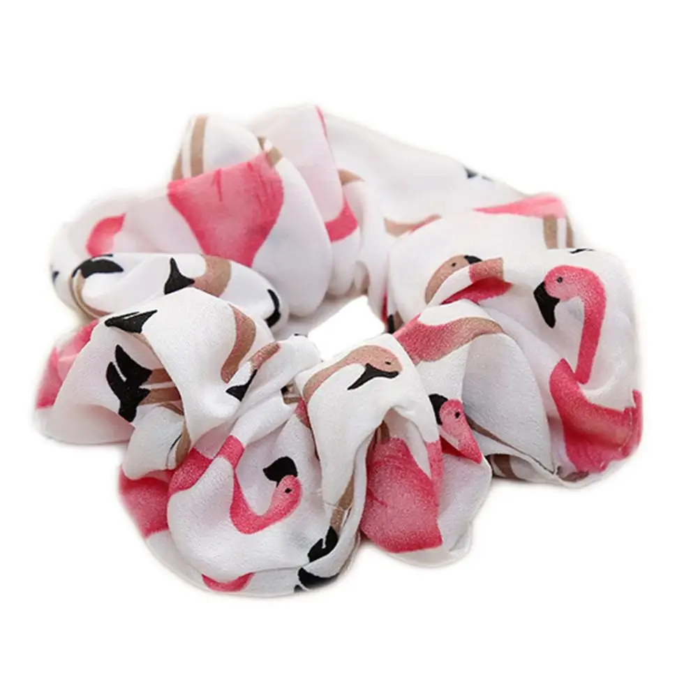 1pcs Vintage Scrunchies Lady Stretch Chiffon Scrunchie Women Elastic Hair Bands Girls Headwear Floral Hair - Цвет: 003