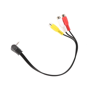 

Durable High Speed 90degree 3.5mm Male Jack To 3 RCA Female Plug Adapter Audio Converter Video AV Cable Wire Cord Dropshipping