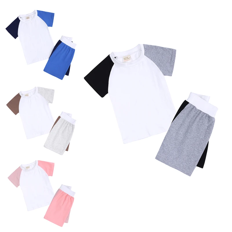 Kids Tales Tracksuits for Children Baby Infant Boy Girls Clothing Sets Contrast Color