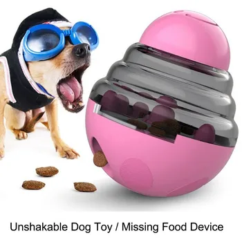 

Interactive Dog Cat Food Treat Ball Bowl Toy Funny Pet Shaking Leakage Food Container Puppy Cat Slow Feed Pet Tumbler Toy