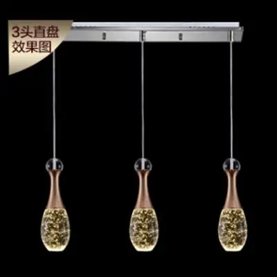 Современный простой столовая Led подвесное освещение креативный пузырь кристалл подвесной светильник для ресторанов и баров лампа Теплый магазин дома деко светильники - Цвет корпуса: 3 Heads-A