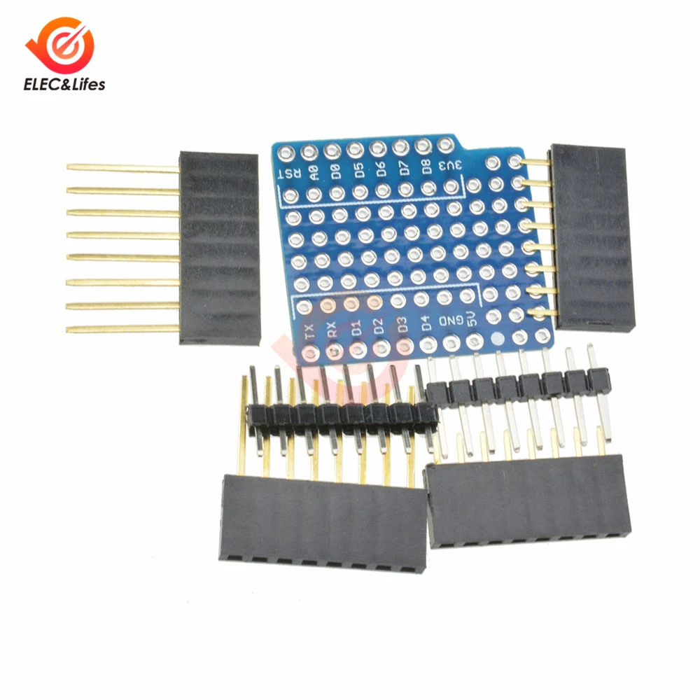 Печатная плата щит расширения для WeMos D1 Mini Breadboard двухсторонняя перфорированная