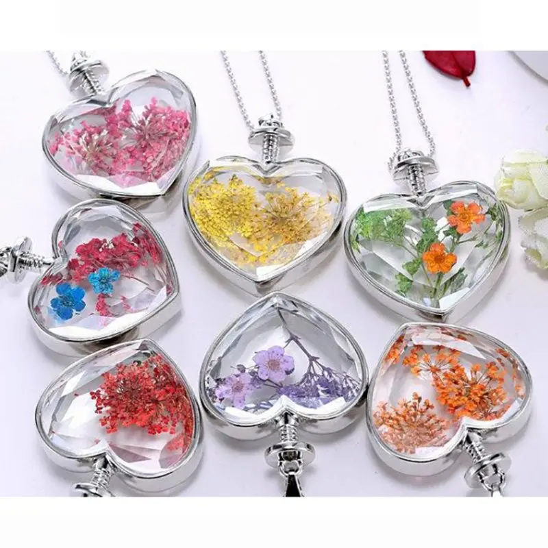 

1Set DIY Pressed Flower Pendant Frame Flower Plant Charm Floating Jewelry Making