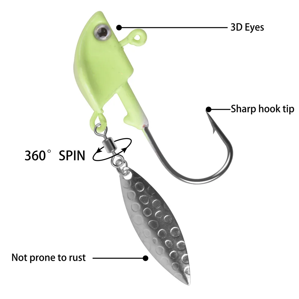 Fishing Round Shape Ball Jig Head Hook High Carbon Steel Hooks Jighead  Weight with Rotation Ring Spoons Fishhooks Soft - China Jig Head Hook and  Crank Jig Head Hook price