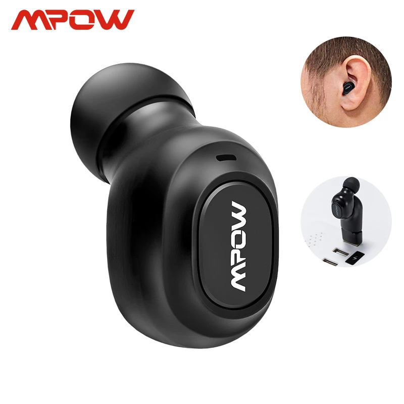 Mpow EM13 одиночный Bluetooth V4.1 наушник мини беспроводной наушник 6H время воспроизведения Hands-Free вызов для водителя iPhone huawei Xiaomi PC