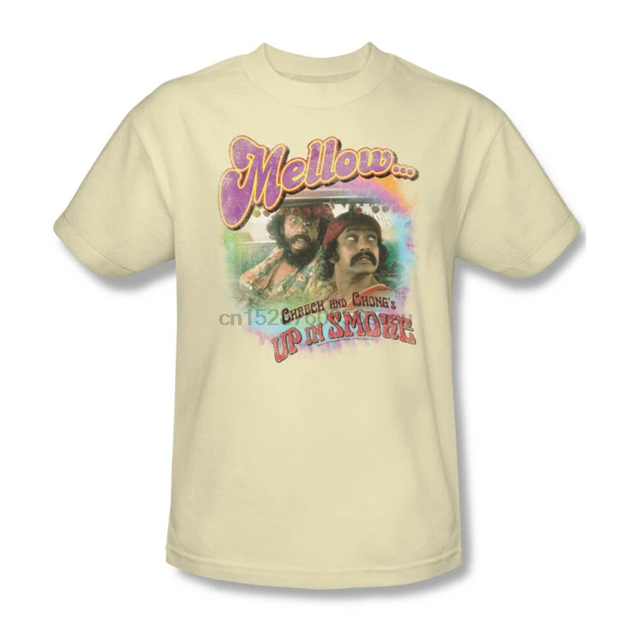 Cheech Chong T-Shirt Up In Smoke Retro 80S 100% Cotton Graphic Tee Par137 Trendy Streetwear Shirt |