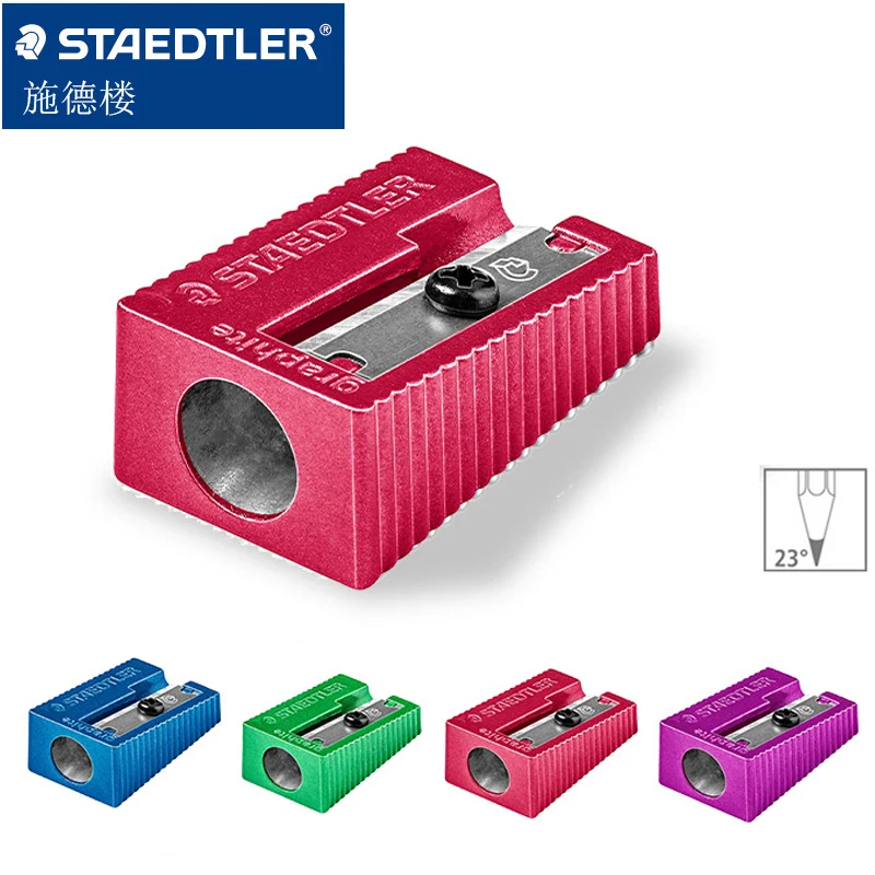 1 Uds. STAEDTLER 510 10 PR2 sacapuntas metálico de un solo agujero, sacapuntas, lápices y suministros de escritura