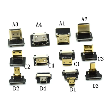 

FPV HDMI Type A Male/Female Connector Up/Down Angled 90 Degree for FPV HDTV Multicopter Aerial Photography