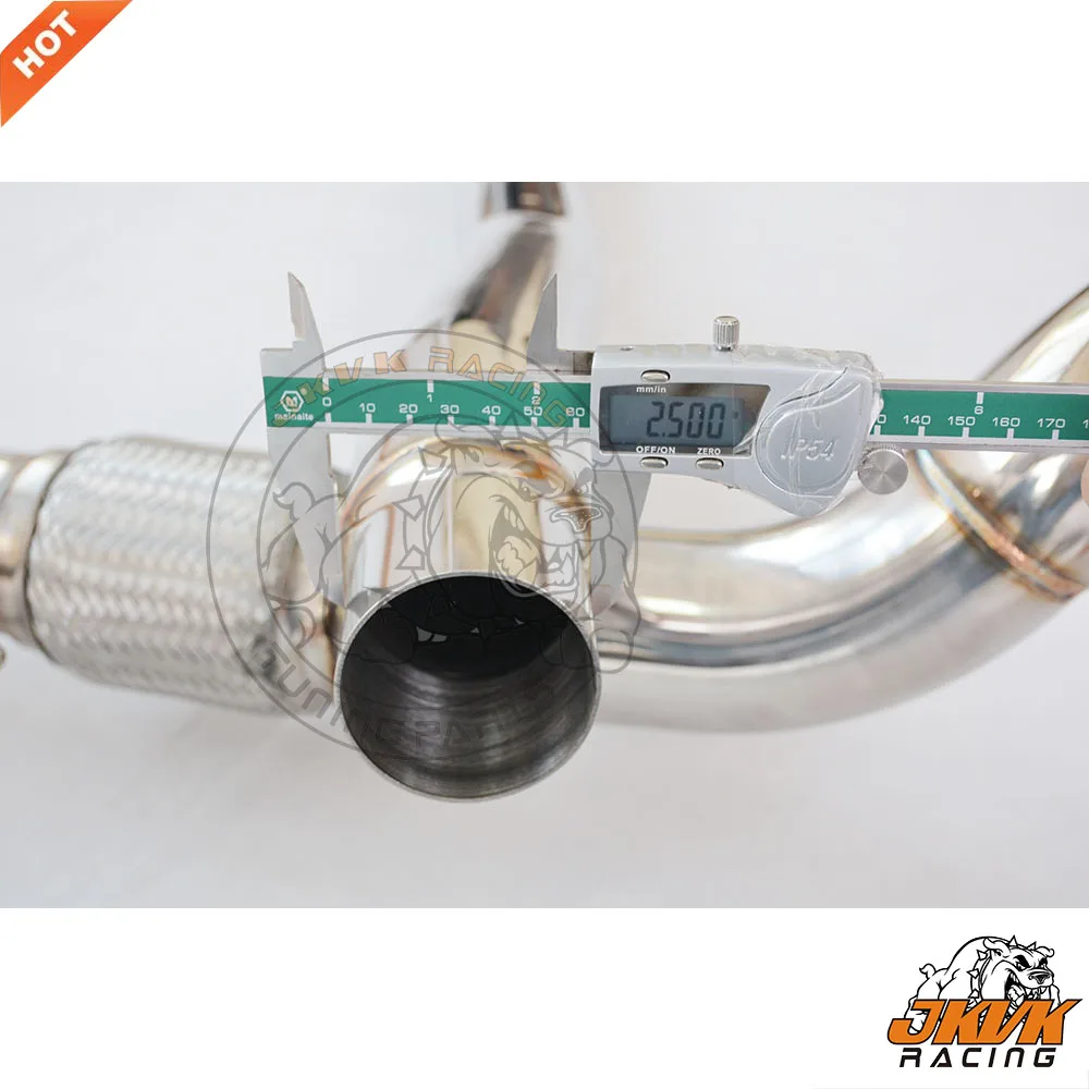 JKVK RACING 3 ''Catless Turbo из нержавеющей стали для S3 8V TT / MK7 R 2 0 T 2014 +|Выхлопной