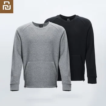 

Youpin ULEEMARK Men's Round Neck Knit Sweatshirt Spring autumn Long sleeve T-shirt high density knitting Bottoming
