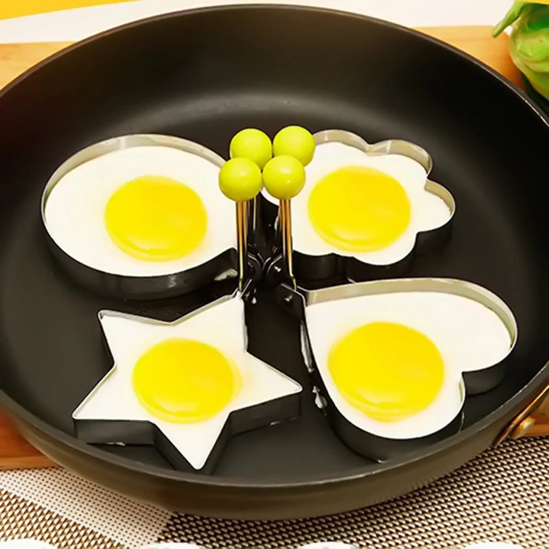 4 стиля, нержавеющая сталь, форма для приготовления яиц, блинов, форма для жарки яиц, инструменты для приготовления пищи, аксессуары, гаджет - Цвет: Plum 01