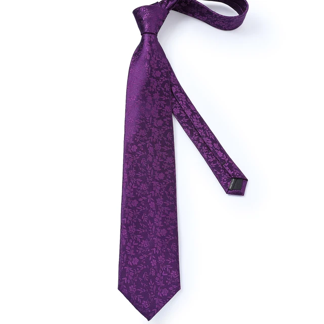 DiBanGu Cravatte Per Gli Uomini Viola Floreale Paisley Cravatta Business Formale 100% Cravatta di Seta Pocket Piazza Set Per La Cerimonia Nuziale Del Partito Cravatta 6