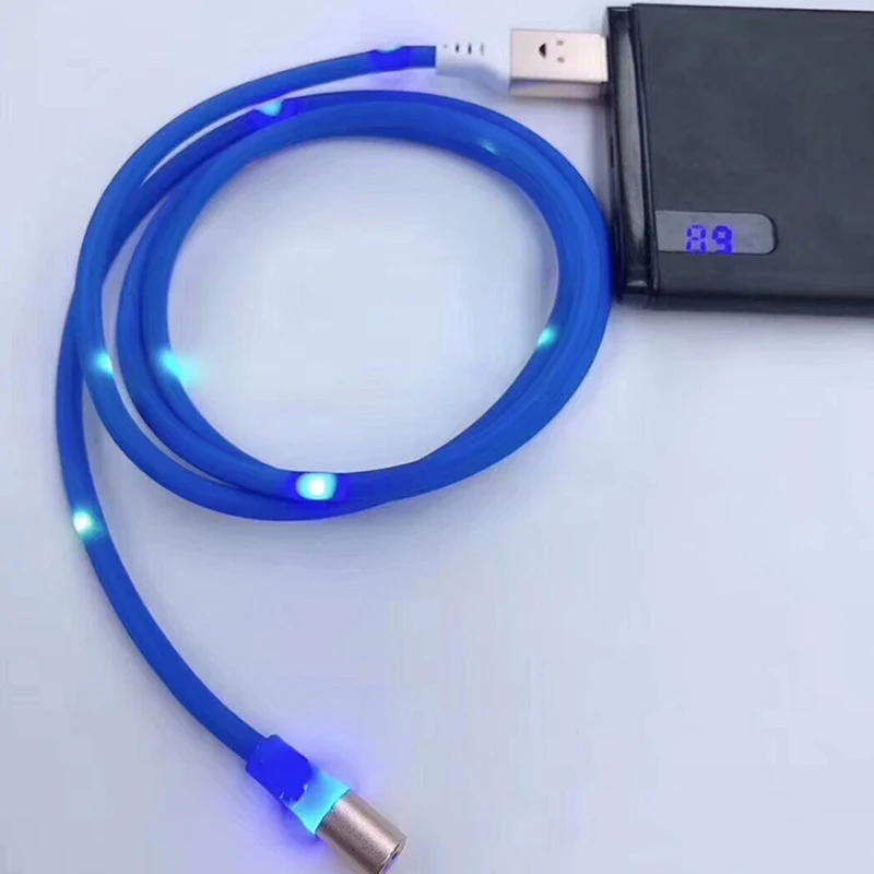 TwinklingFast зарядки светодиод течет световой Магнитный USB кабель для передачи данных