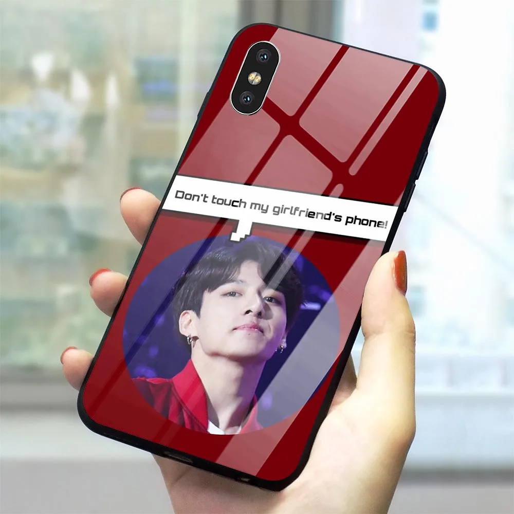 Чехол для телефона Jungkook Kpop iPhone 6 6S чехол 5 5S SE 7 8 Plus Xs Max XR X 11 Pro закаленное стекло |