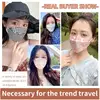 FFP2 Aldult Mask Korean Printed Face Mouth Mask 4 Layers Repeatable Woman Fabric Respirator Protective Non Stick Lipsti Mask CE 4