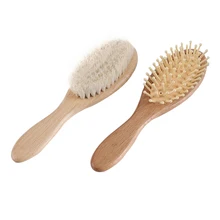 Soft Comb Newborns Portable Massage Gentle Toddlers Hair Brush Set Comfort Safety Exquisite Baby Shower Grooming Wooden