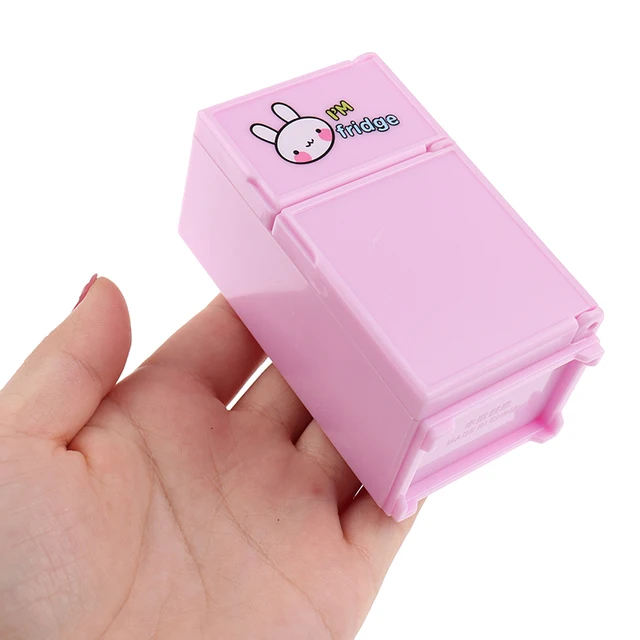 1 Pc plastic 1/12 Scale Dollhouse Miniature Kitchen Refrigerator for Dolls Living Room 2