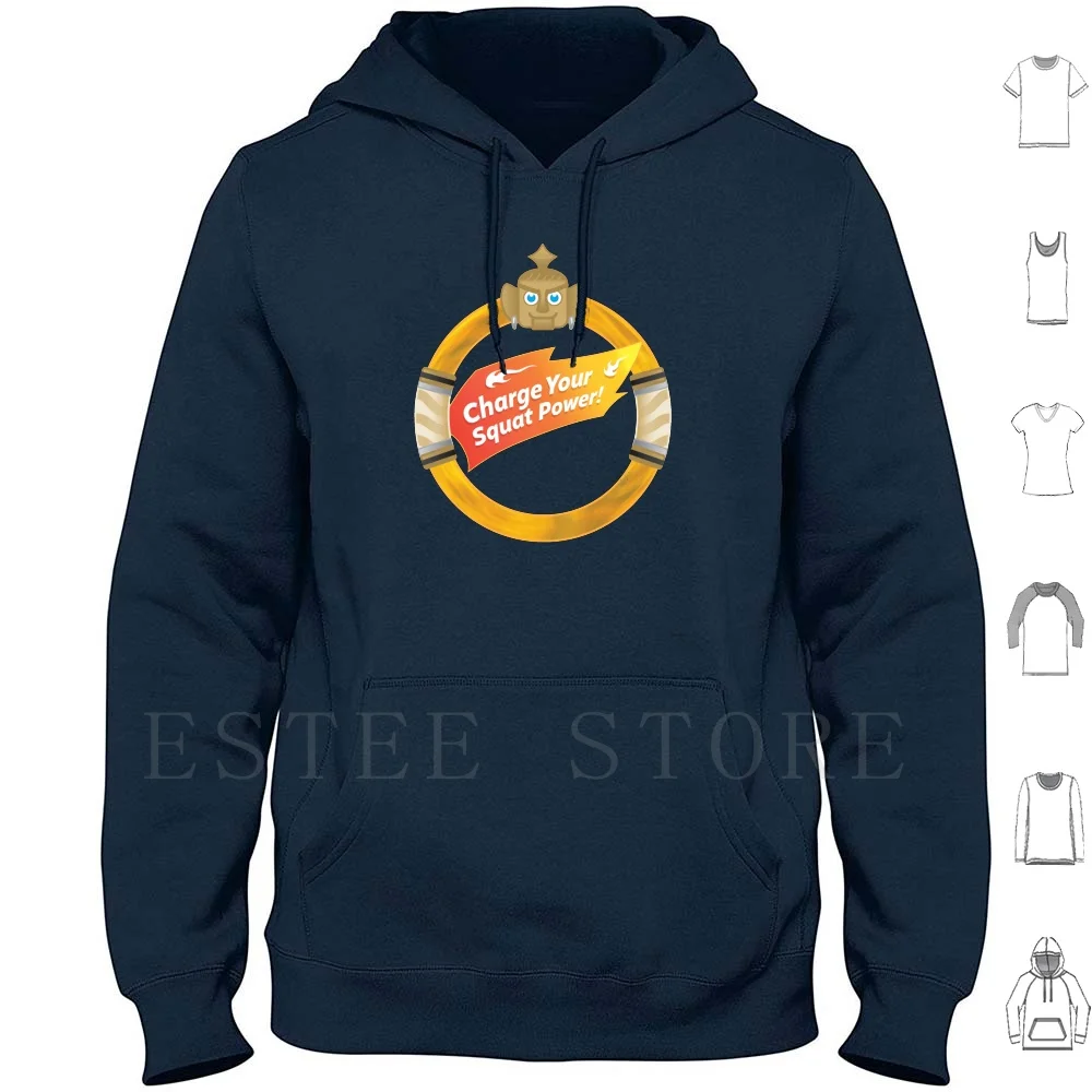 Carica Il Tuo Potere Squat! Ring Fit Adventure Felpe Con Cappuccio Manica Lunga Ring Fit Adventure Ring Fit Switch Switch Exercise