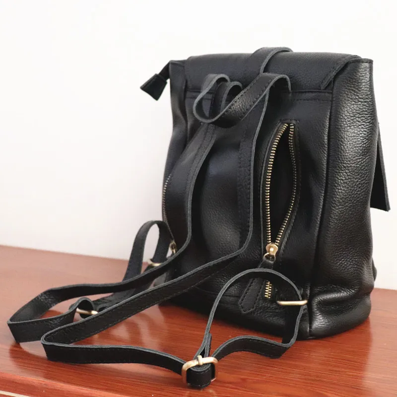 Женские рюкзаки из натуральной кожи, женская сумка Mochila Mujer, черные школьные сумки для девочек-подростков, дорожный рюкзак, sac a dos femme