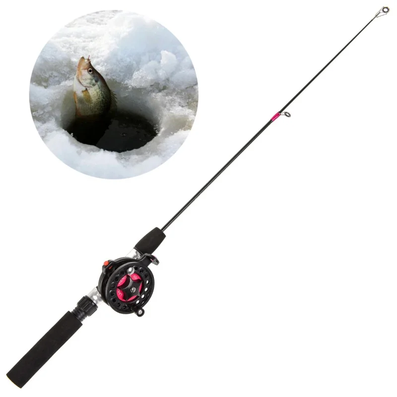 

Ice Fishing Rod (Reel) Winter Super Short FRP Fiber Lightweight Retractable Telescopic Pole (Wheel) For Freshwater Saltwater