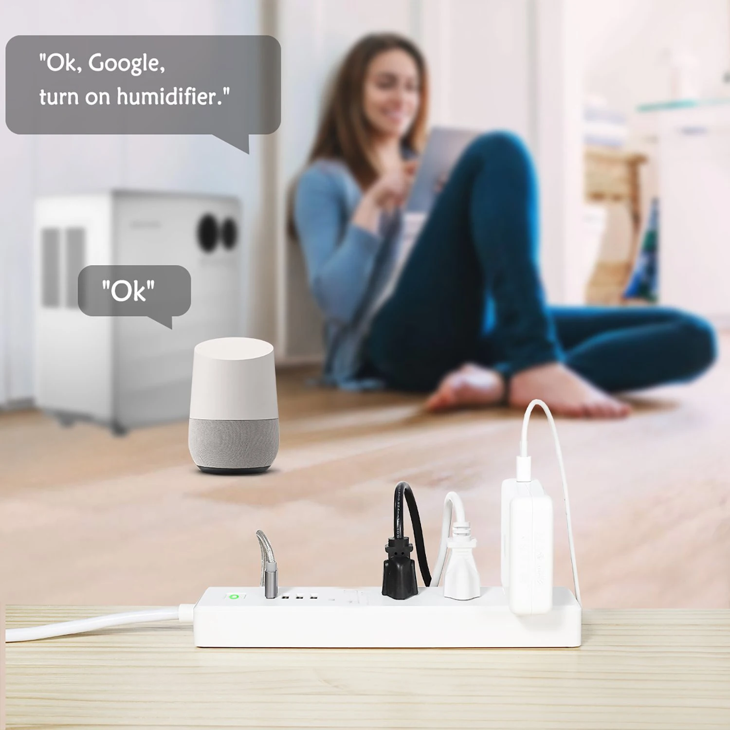 Wifi смарт Мощность полосы Стабилизатор напряжения 3 way сетевое быстрое зарядное