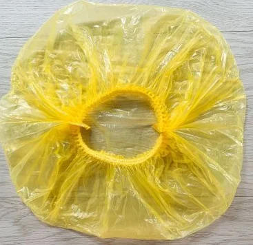 Yellow 100 шт одноразовые колпачки для душа Пластиковые водонепроницаемые прозрачные цветные шапочки для душа отель для путешествий дома одноразовые Товары для ванной комнаты - Цвет: Yellow