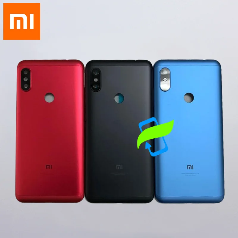 

Original Battery Back Cover For Xiaomi Redmi Note 6 Pro Back Housing Rear Door Case Redmi Note6 Pro Side Button+Camera Lens