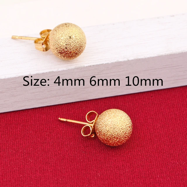 Real 10k Yellow Gold Genuine Diamond Earring Round Stud Earrings Men Women  | eBay