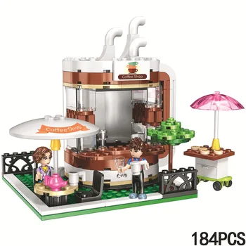

5070 184pcs girl friends lace partner coffee house building blocks Bricks Toys