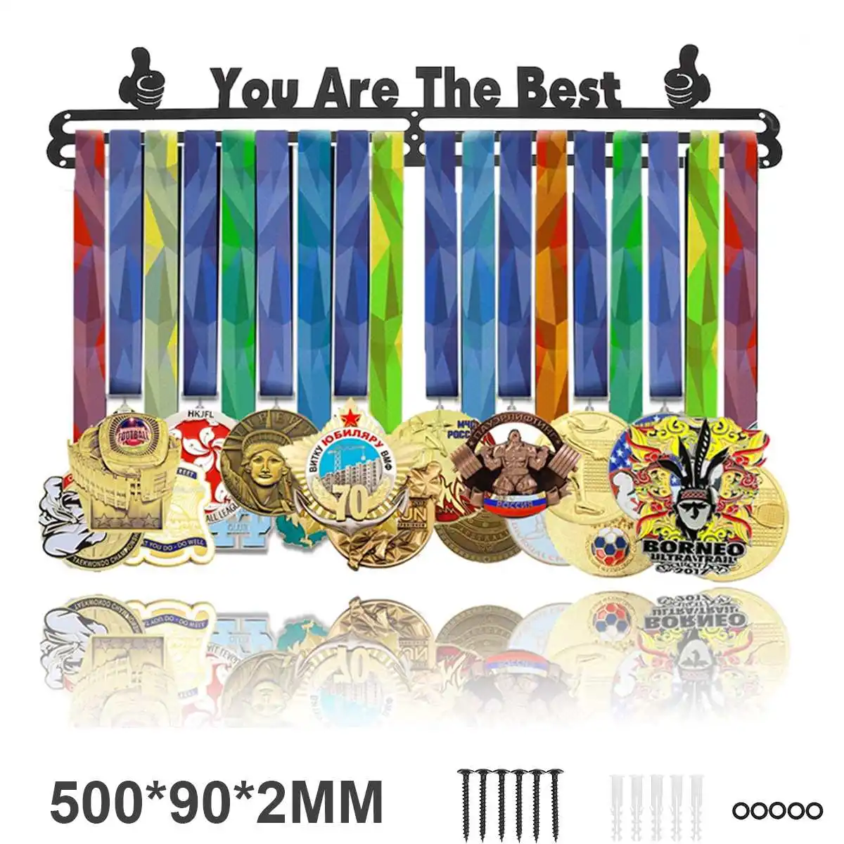 

Medals Holder Hanger Medals Display rack running gymnastics "You Are The Best" Sports swim 32+ medal hanging Inspirational 51cm