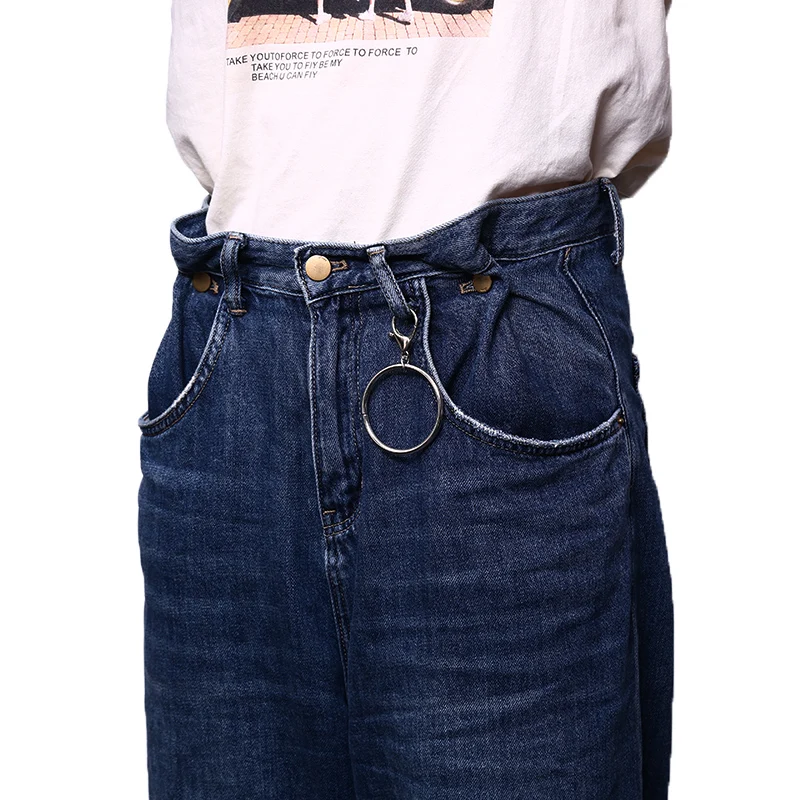 Модный пояс в стиле панк, хип-хоп, цепочка для ключей, пояс для брюк, цепочка для мужчин и женщин, джинсы, длинные серебряные металлические аксессуары для одежды, ювелирные изделия - Цвет: as Pic about 9cm