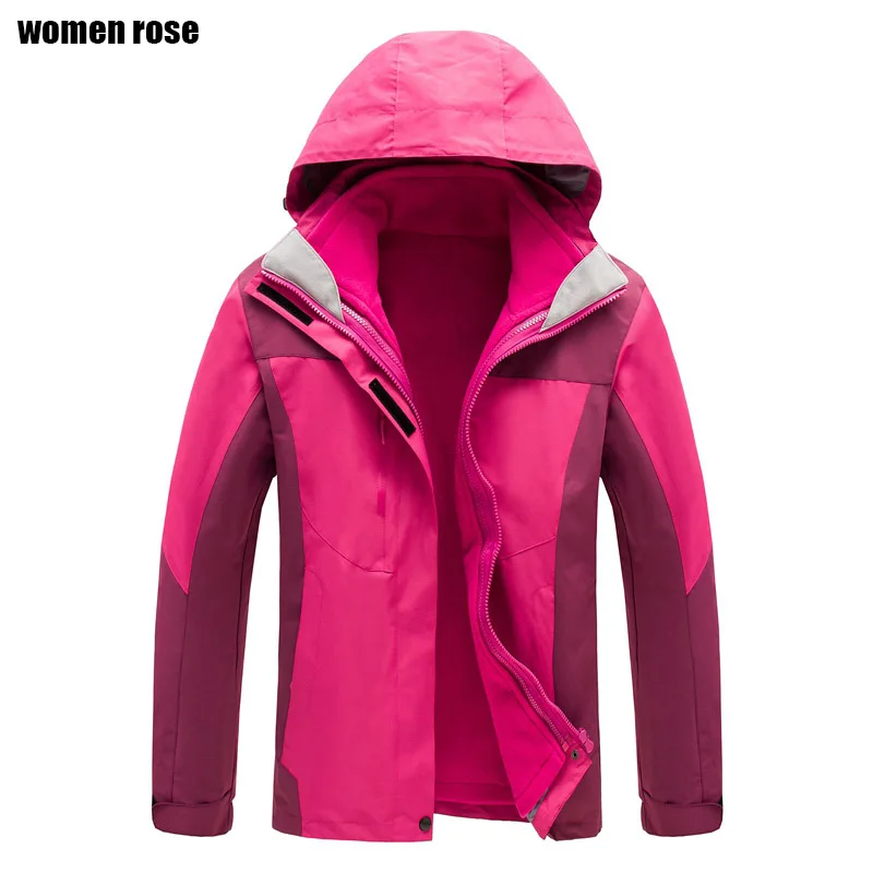 Зимняя куртка 2 шт. флисовые куртки походные водонепроницаемые ветрозащитные термо уличные туристические куртки походная куртка для женщин