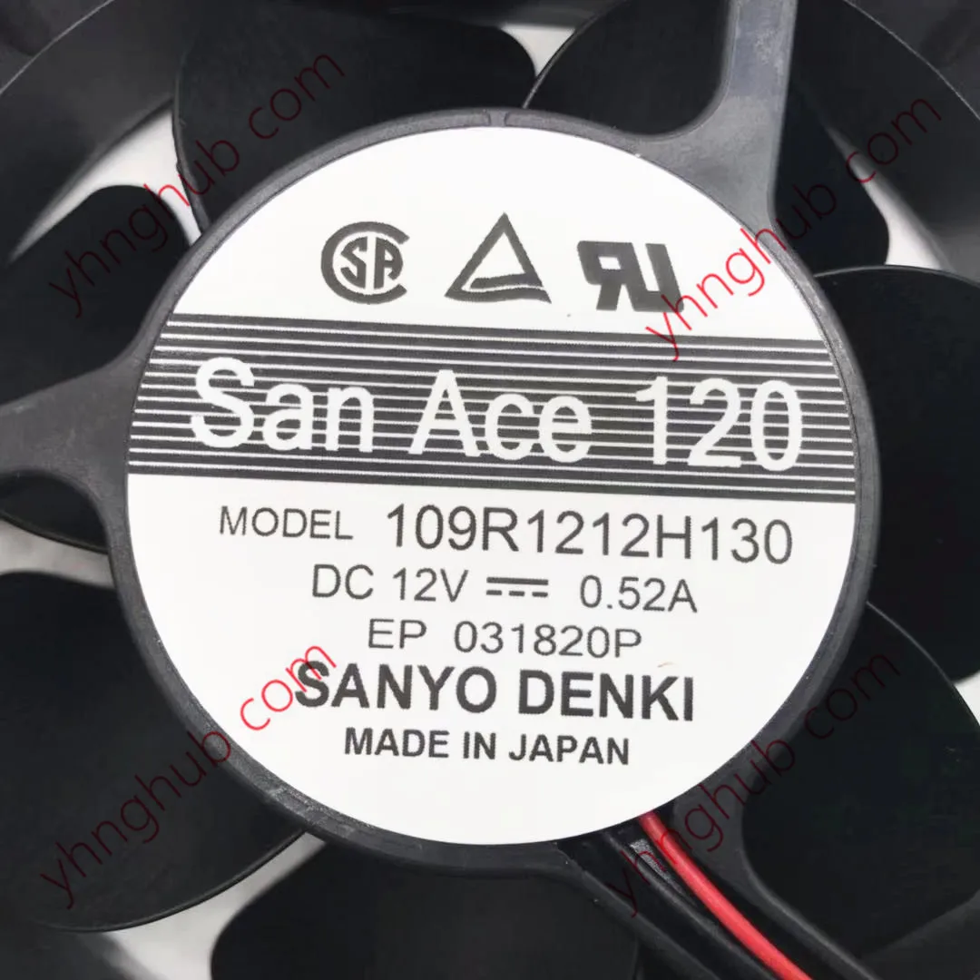 fios da c.c. 12v 0.52a 120x120x38mm de sanyo denki 109r1212h130