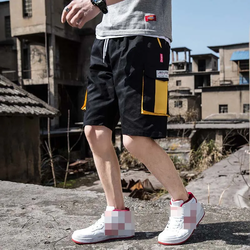 Men Casual Knee Length Cargo Jogger Brand Drawstring Multiple Pockets Straight Cargo Jogger Shorts Japaness Style Fashion Men Casual Knee Length Cargo Jogger Brand Drawstring Multiple Pockets Straight Cargo Jogger Shorts Japaness Style Fashion