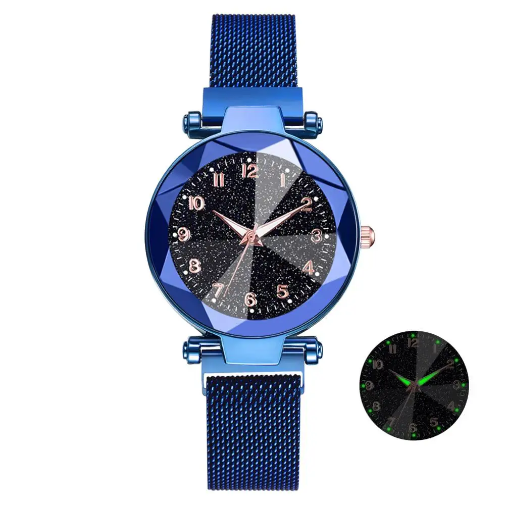 3271 Blue Женские Звездные часы роскошный Магнитный Звездный браслет с изображением неба модные бриллиантовые Женские кварцевые наручные часы Relogio Feminino - Цвет: 3271 Blue