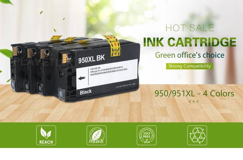 Plavetink 8 шт. 950 951XL принтер картридж совместимый для HP950 951XL Officejet Pro 251dw 276dw 8100 принтер с чипом