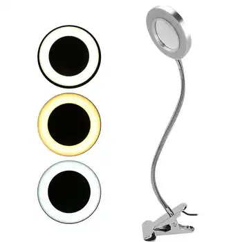 

USB Universal Hose Clip Lamp Adjustable Reading Eye-Protection Light Tattoo Beauty Lamp Tattooing Magnifier Clip Lamp
