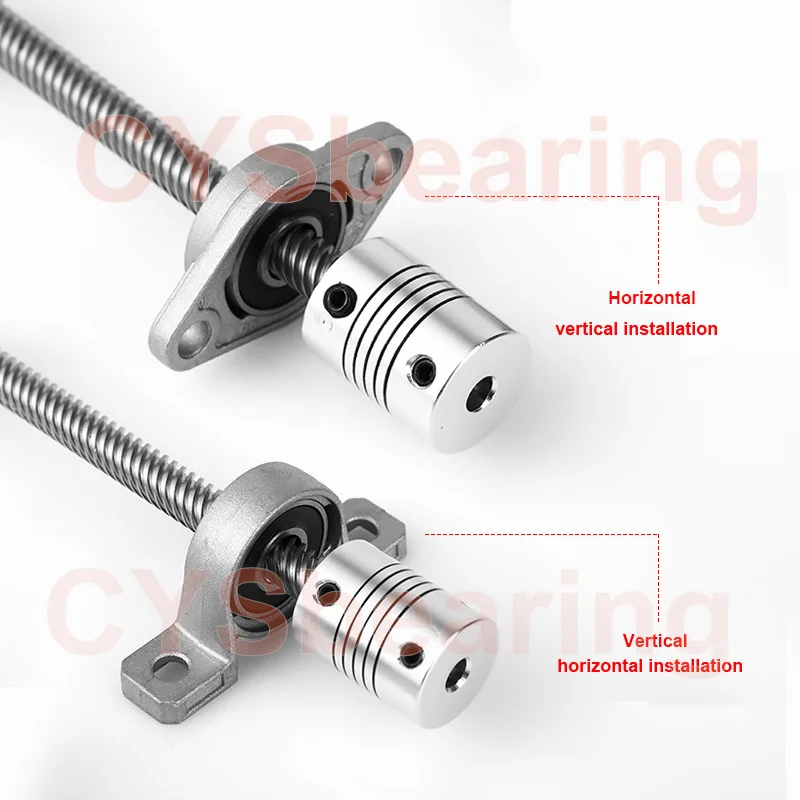 Ewead,150mm Vertical Optical Axis &8mm Lead Screw & Pillow Block Bearings Slide Block with Dual Rail Shaft Support &Flexible Shaft Coupling Set of 15 Ewead,150mm Vertical Optical Axis &8mm Lead Screw & Pillow Block Bearings Slide Block with Dual Rail Shaft Support &Flexible Shaft Coupling Set of 15