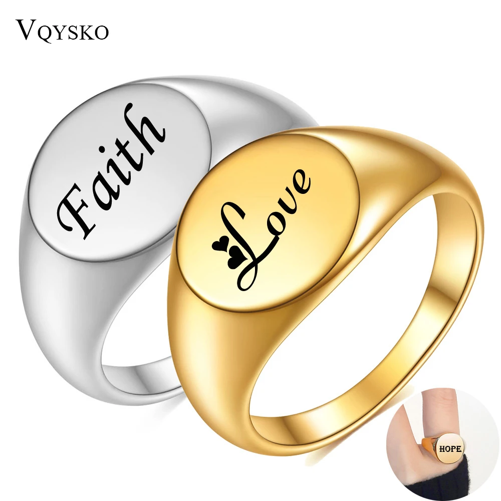 Anillos joyería personalizados grabados con su nombre, texto, firma, escritura a mano, Unisex, anillo de regalo de acero inoxidable con Anillos| AliExpress