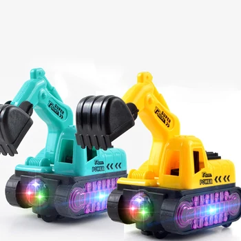 

Mini RC Truck Rechargeable Simulated Excavator Gift Toy With Music & Light Engineering Car Boys Electric Truck Toys For Children