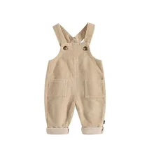 DFXD/Новинка года; сезон весна; вельветовые комбинезоны в Корейском стиле для маленьких мальчиков и девочек детские модные подтяжки; брюки Одежда для детей 1-5 лет комбинезон