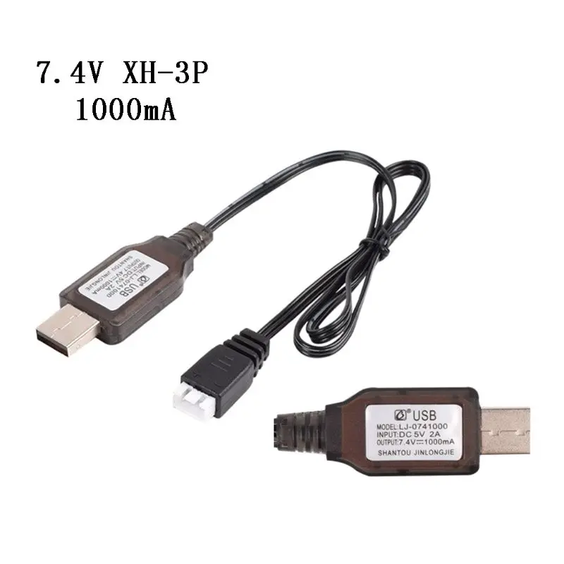 7.4v Charger XH-3P 2S Lipo Battery Fast Charging Electric for cars RC Drone Toys Spare parts USB Charger 2000/1000/500mA parts