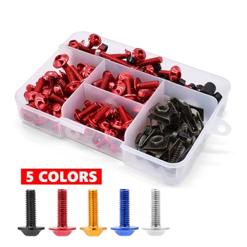 

175PCS For Kawasaki ZZR600 VERSYS 1000 Z1000 ZX 12 10 6 R Universal Motorcycle Fairing Body Bolts Kit Fastener Clips Screw Nuts