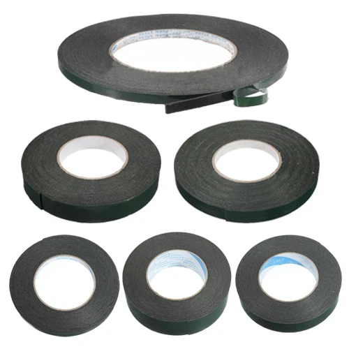 Black Super Strong Permanent Double Sided Self Adhesive Foam Car Trim