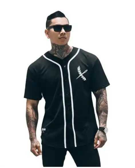 cropped baseball jersey