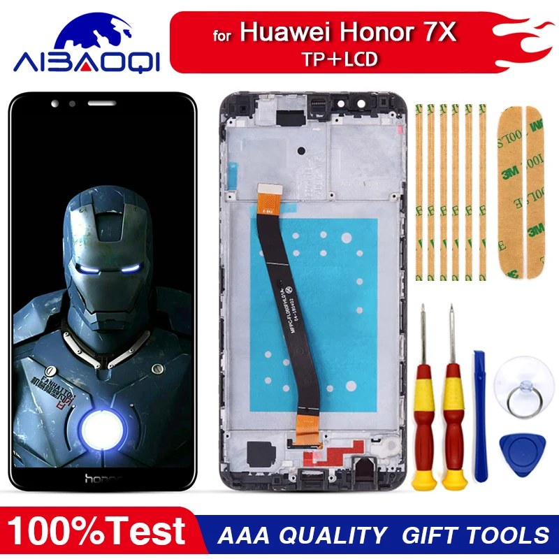 Black XIAOMIN LCD Screen and Digitizer Full Assembly for Huawei Y6 Prime Replacement 2018 Color : Black