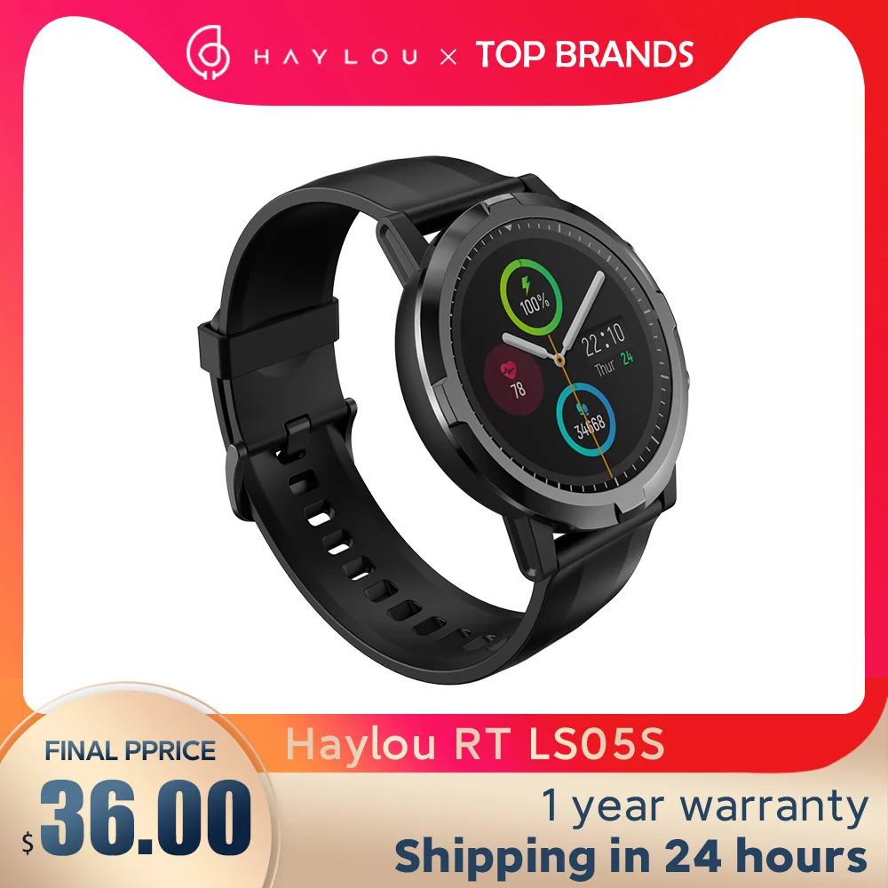 Смарт-часы Haylou RT LS05S Smart Watch водостойкие IP68 Smartwatch 12 спортивных режимов пульсометр