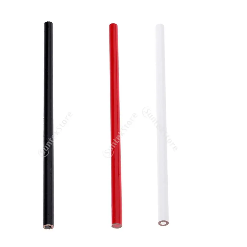 10x China Markers Pencils Draw Mark Crayon Pencil White Black Lead for Signing Marking on The Wood Glass Garments Fabrics Paper 