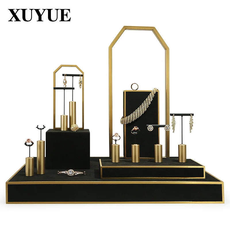 New Jewelry Display, Ferrous display, earrings, rings, Jewelry Display, counter, window, jewelry rack hot grey velvet mannequin bust necklace holder jewelry packaging display rack pendant stand jewellery shop show window wholesale